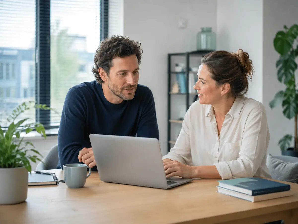 Vaste boekhouder van Myfinance in persoonlijk contact met een ondernemer