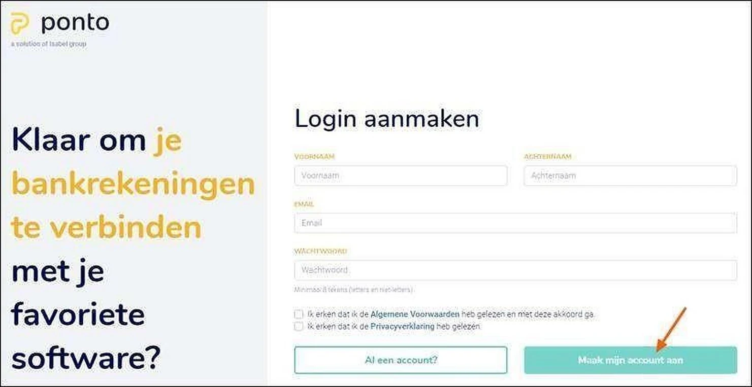 aanmaken ponto
